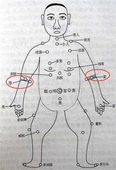 身上痣的位置